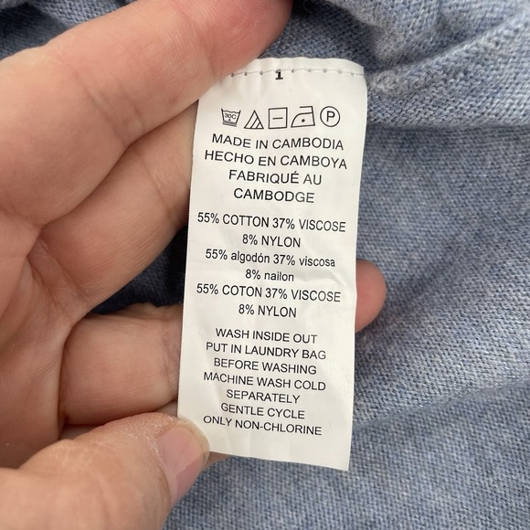 Michael Kors Long Sleeve Blue Sweater Tunic Size L - Picture 7 of 8